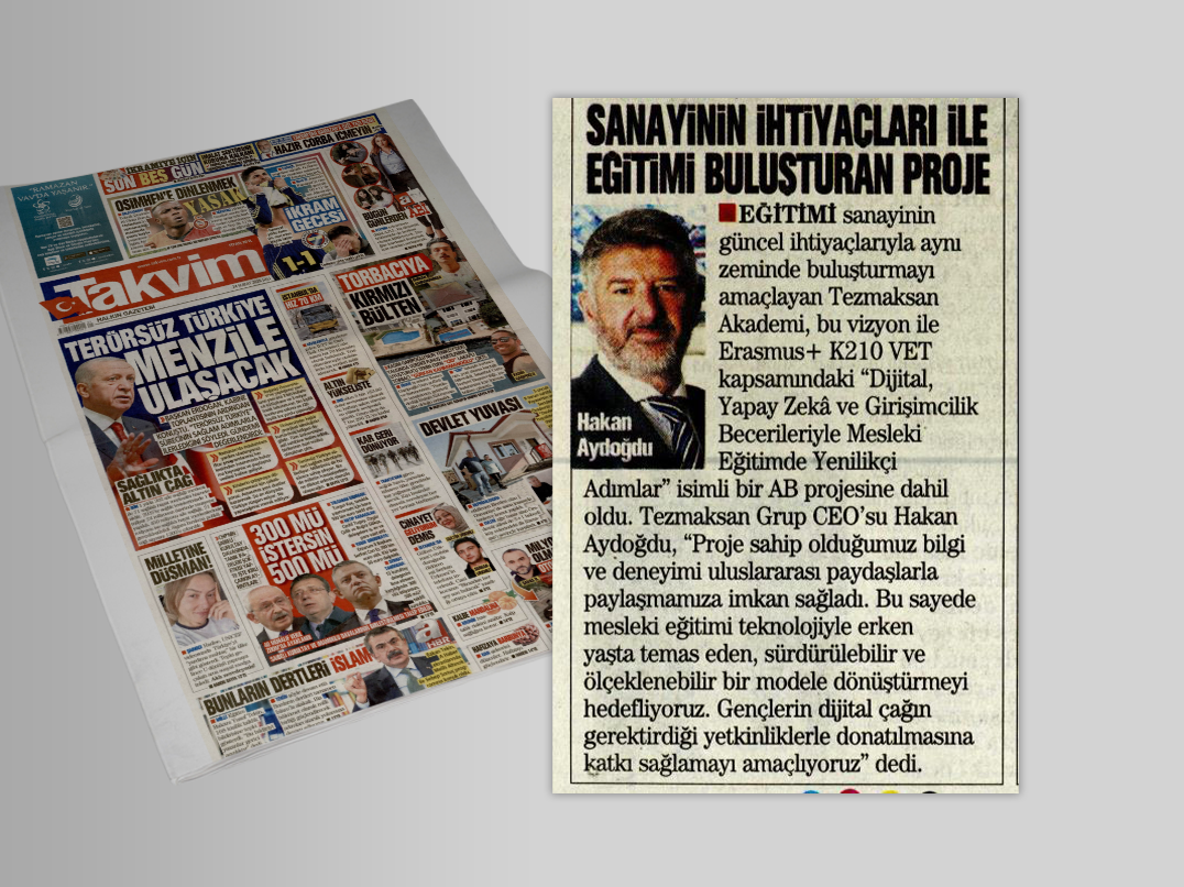 SANAYİNİN İHTİYAÇLARI İLE EĞİTİMİ BULUŞTURAN PROJE